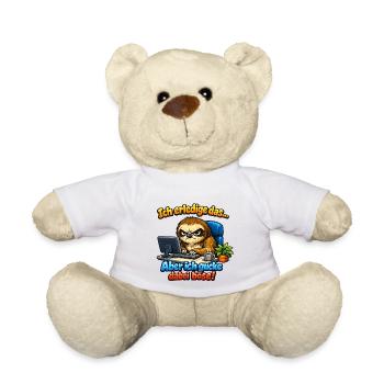 Ich mach das Faultier lustiger Büro Spruch - Teddy - Weiß - Vorne