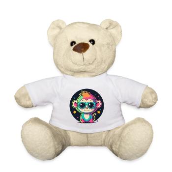 Neon-Affen-Pop-Gläser - Teddy - Weiß - Vorne