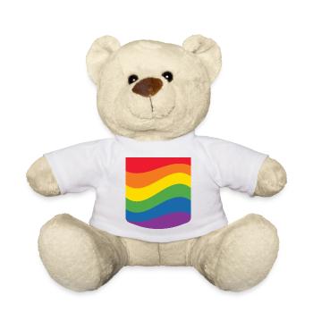 Rainbow Wave Pride Flag Minimal Design - Teddy - Weiß - Vorne