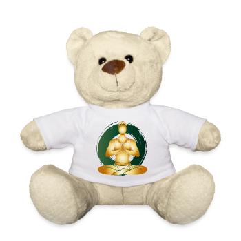 Golden Yoga Man Méditation Zen Wellness - Nounours - blanc - Devant