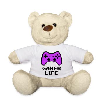 Knalliger Gamer Life Controller - Teddy - Weiß - Vorne
