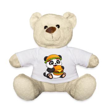 Burgers de dessins animés panda mignons Fast Food - Nounours - blanc - Devant