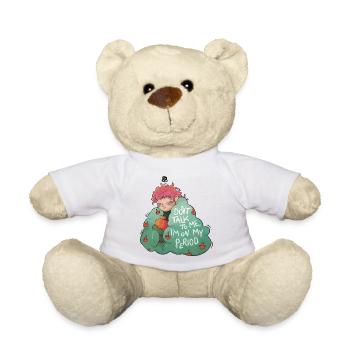 Don't talk to me, I'm on my period - Teddy Bear - white - Front