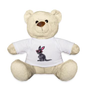 Dark Kangaroo Pink Glasses - Teddy Bear - white - Front