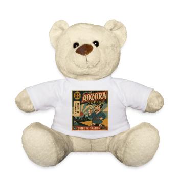 AOZORA Kaffee Shibuya Retro-Plakat - Teddy - Weiß - Vorne