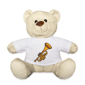 Trumpet - Teddy Bear - white - Front