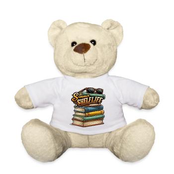 Livres et lunettes de soleil sur la plage - Nounours - blanc - Devant