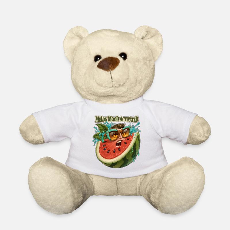 Melone Stimmungsaktiviertes lustiges Wassermelonengesicht - Teddy - Weiß