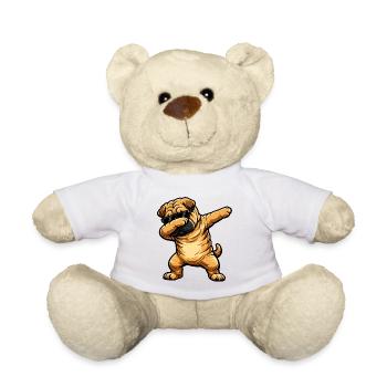 Dabbing Shar Pei - Teddy - Weiß - Vorne