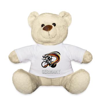 Rennrad-Illusion Deutschlandfarben - Teddy - Weiß - Vorne