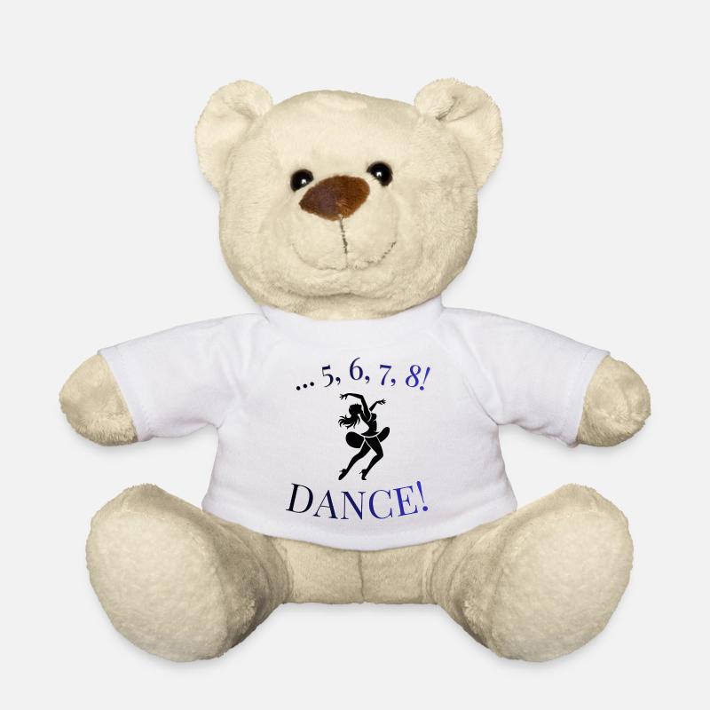 5 6 7 8 Dance! Dancer Silhouette T-Shirt - Teddy Bear - white