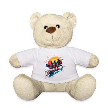 Jogging Running The Day Motivation Lauf Sport Art - Teddy Bear - white - Front
