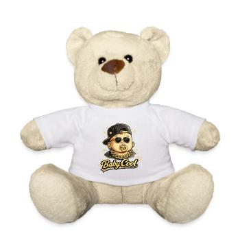 Baby Cool Bling HipHop - Teddy Bear - white - Front