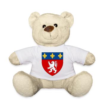 Heraldic coat of arms of Lyon - Teddy Bear - white - Front
