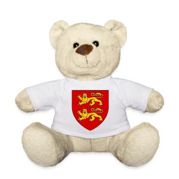 Heraldisches Wappen der Normandie - Teddy - Weiß - Vorne