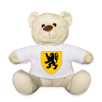 Heraldisches Wappen von Flandern - Teddy - Weiß - Vorne
