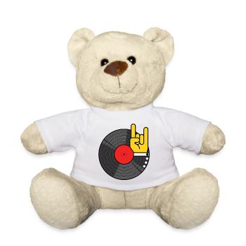 Vinyl Album Rock Hand Emblem - Teddy Bear - white - Front
