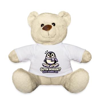 Guten Morgen Pinguin auf Eis - Teddy - Weiß - Vorne
