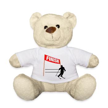 Ski Finish Custom - Teddy Bear - white - Front