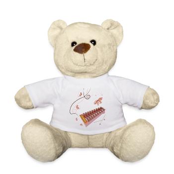 Xylophon Musikinstrument - Teddy - Weiß - Vorne