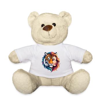 Femme Tigre Arc-en-ciel - Nounours - blanc - Devant