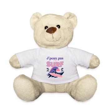 J'ai Surf Retro Pastel - Nounours - blanc - Devant