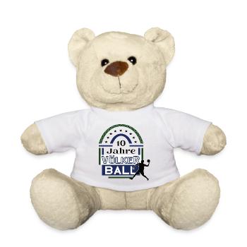 Völkerball Jubiläum 10 Jahre Trainer Spieler Jubi - Teddy - Weiß - Vorne
