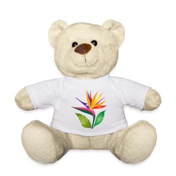 Fleur de l’oiseau de paradis | Fleurs tropicales colorées - Nounours - blanc - Devant