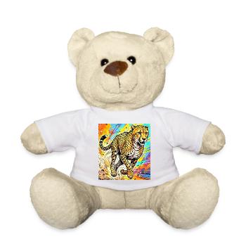 cheetah - Teddy Bear - white - Front