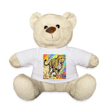 cheetah - Teddy Bear - white - Front