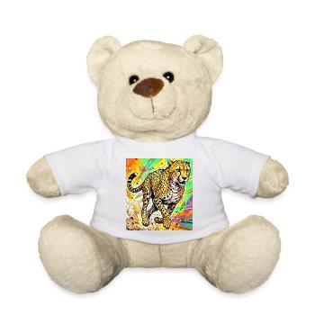 cheetah - Teddy Bear - white - Front