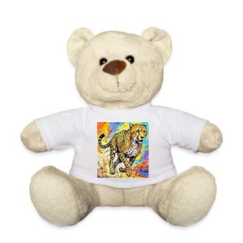 cheetah - Teddy Bear - white - Front