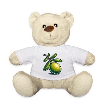 Bright Botanical Cartoon Olive - Teddy Bear - white - Front
