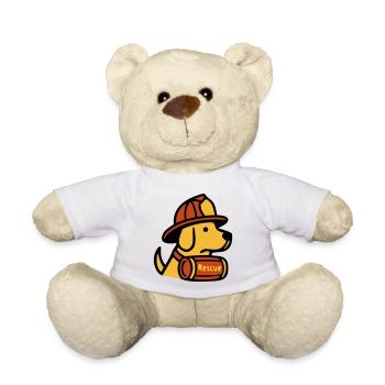 Icône des pompiers de chiens de sauvetage - Nounours - blanc - Devant