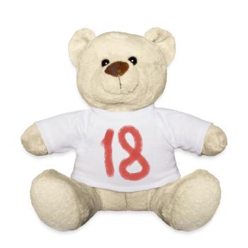 Red Brush Numéro 18 anniversaire - Nounours - blanc - Devant