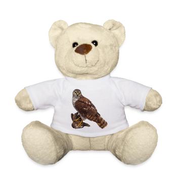 Falke mit Spatz - Teddy - Weiß - Vorne
