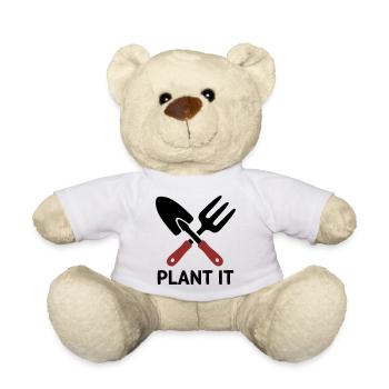 Garden Tool Plant It Logo - Teddy Bear - white - Front