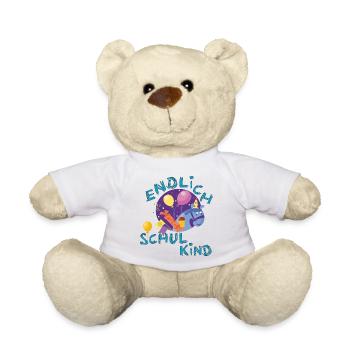 Endlich Schulkind  - Teddy - Weiß - Vorne
