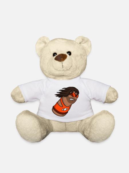 Slam – Cartoon Thumb Character - Teddy - Weiß
