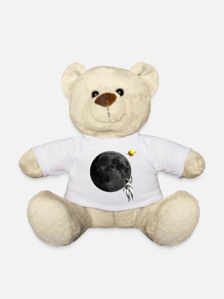 Astronaut and Moon Balloon - Teddy - Weiß