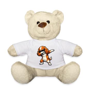 Dabbing Cocker Spaniel - Teddy - Weiß - Vorne