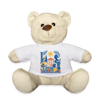 Antike Säulen und Sonne Collage - Teddy - Weiß - Vorne