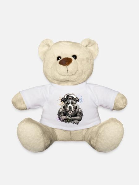 Biker Molosser - 065c - Teddy Bear - white