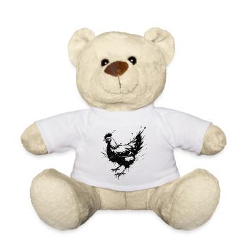 Hen Schwarze Tintenspritzer - Teddy - Weiß - Vorne