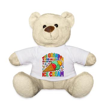 Opa mit Eiscreme - Teddy Bear - white - Front