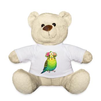 Perruche ondulée - Nounours - blanc - Devant