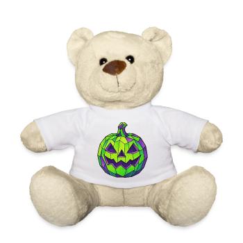 Mosaïque d’Halloween Vert Violet - Nounours - blanc - Devant