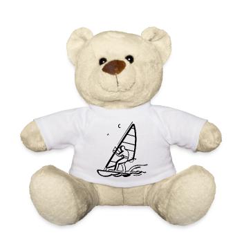 Dessin de planche à voile - Nounours - blanc - Devant