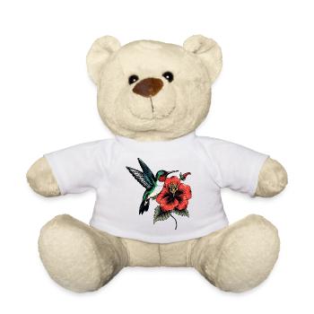 Wing Beat In Ink - Teddy Bear - white - Front