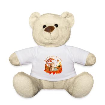Autumn Mouse in Gold - Teddy Bear - white - Front